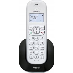 USZKODZONY Telefon bezprzewodowy VTech 4897027124941 z wyświetlaczem biały