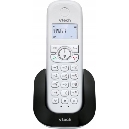 USZKODZONY Telefon bezprzewodowy VTech 4897027124941 z wyświetlaczem biały