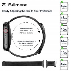 Outlet Fullmosa Bransoletka Milaneza do Apple Watch 42/41/40/38mm Czarna
