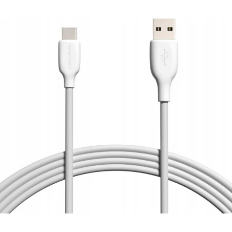 Outlet Kabel USB - USB 3.1 typ C Amazon Basic biały 3.0A 1 sztuka