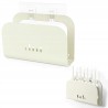 Outlet Metalowa półka ścienna na router i kable 18x5,5x12 cm, biała, bez