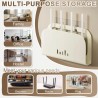 Outlet Metalowa półka ścienna na router i kable 18x5,5x12 cm, biała, bez