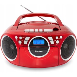 Outlet Radioodtwarzacz CD FM Kärcher RR 5042-R Przenośny Boombox Czerwony