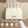 Outlet Metalowa półka ścienna na router i kable 18x5,5x12 cm, biała, bez