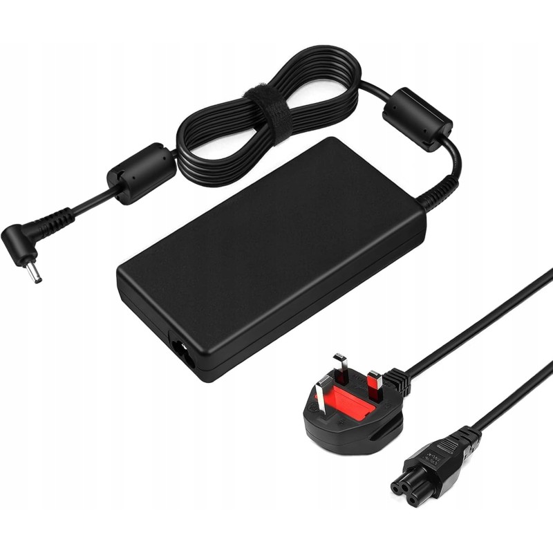 Outlet Zasilacz 200W 10A do MSI A15 A17 B8VG 4.5x3.0mm 1m Wtyk UK Czarny