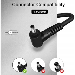 Outlet Zasilacz 200W 10A do MSI A15 A17 B8VG 4.5x3.0mm 1m Wtyk UK Czarny