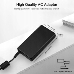 Outlet Zasilacz 200W 10A do MSI A15 A17 B8VG 4.5x3.0mm 1m Wtyk UK Czarny