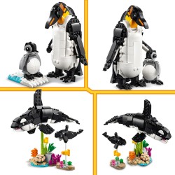 Outlet LEGO Creator 3 w 1 Dzikie zwierzęta: rodzina panda delfin pingwin
