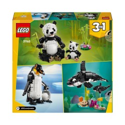 Outlet LEGO Creator 3 w 1 Dzikie zwierzęta: rodzina panda delfin pingwin