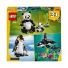 Outlet LEGO Creator 3 w 1 Dzikie zwierzęta: rodzina panda delfin pingwin