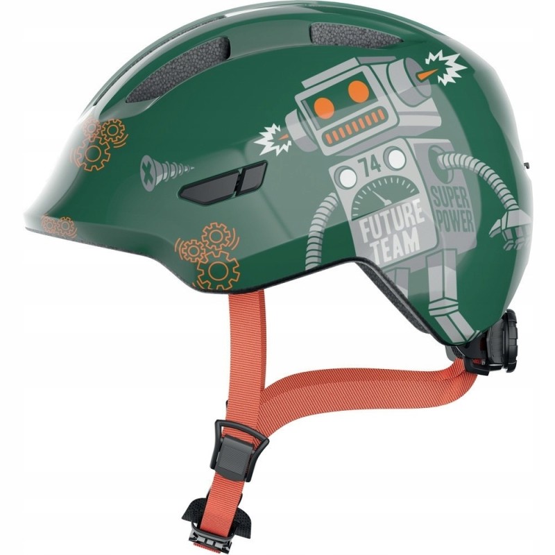 Kask rowerowy dziecięcy z robotem Abus Smiley 3.0 M 50-55cm Zielony