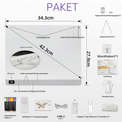 Outlet Podświetlana tablica LED do rysowania 35x25cm 13 kolorów OPIS