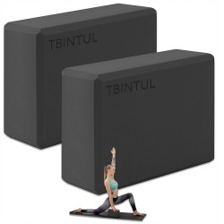 Blok do jogi Tbintul 23 x 15 x 7,5 cm Pianka EVA Czarny 2 szt.