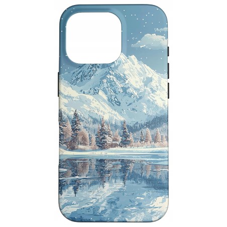 Outlet Etui do iPhone 16 Pro Zimowe Jezioro Krajobraz Vintage Retro