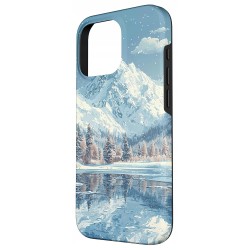 Outlet Etui do iPhone 16 Pro Zimowe Jezioro Krajobraz Vintage Retro