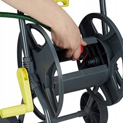 Outlet WÓZEK NA WĄŻ OGRODOWY 45M RELAXDAYS SZARO-ŻÓŁTY