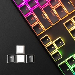 Outlet Klawisze do klawiatury Pudding Keycaps białe OPIS