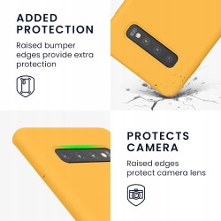 Etui kwmobile kompatybilne z Samsung Galaxy S10 Plus mango silikon TPU