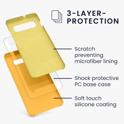 Etui kwmobile kompatybilne z Samsung Galaxy S10 Plus mango silikon TPU