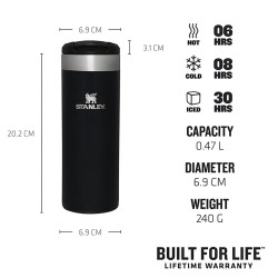 Outlet Kubek termiczny Stanley AeroLight stalowy 470 ml czarny