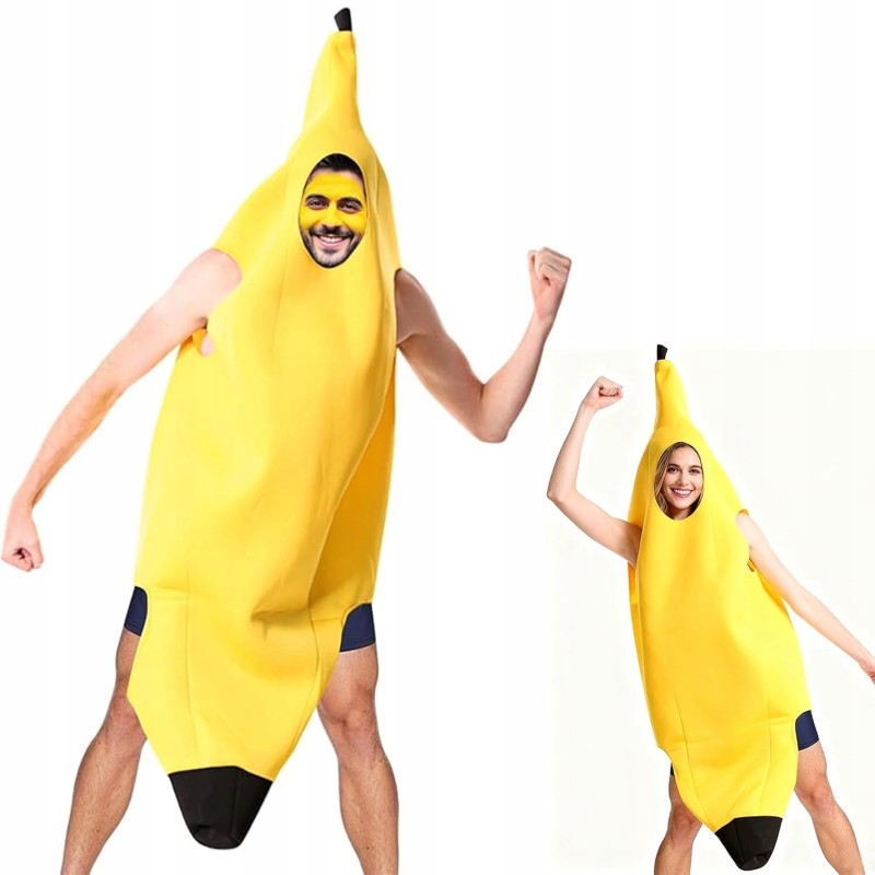 Outlet Kostium Banana Unisex Zabawne Przebranie na Karnawał i Halloween
