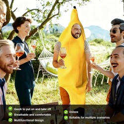 Outlet Kostium Banana Unisex Zabawne Przebranie na Karnawał i Halloween