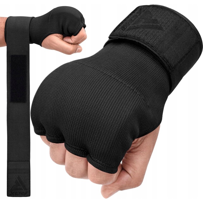Outlet RDX Żelowe Rękawice Bokserskie MMA Muay Thai 100cm Owijki r. M