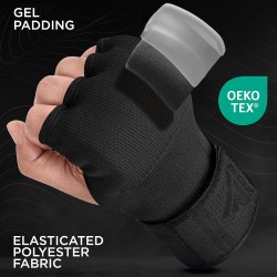 Outlet RDX Żelowe Rękawice Bokserskie MMA Muay Thai 100cm Owijki r. M
