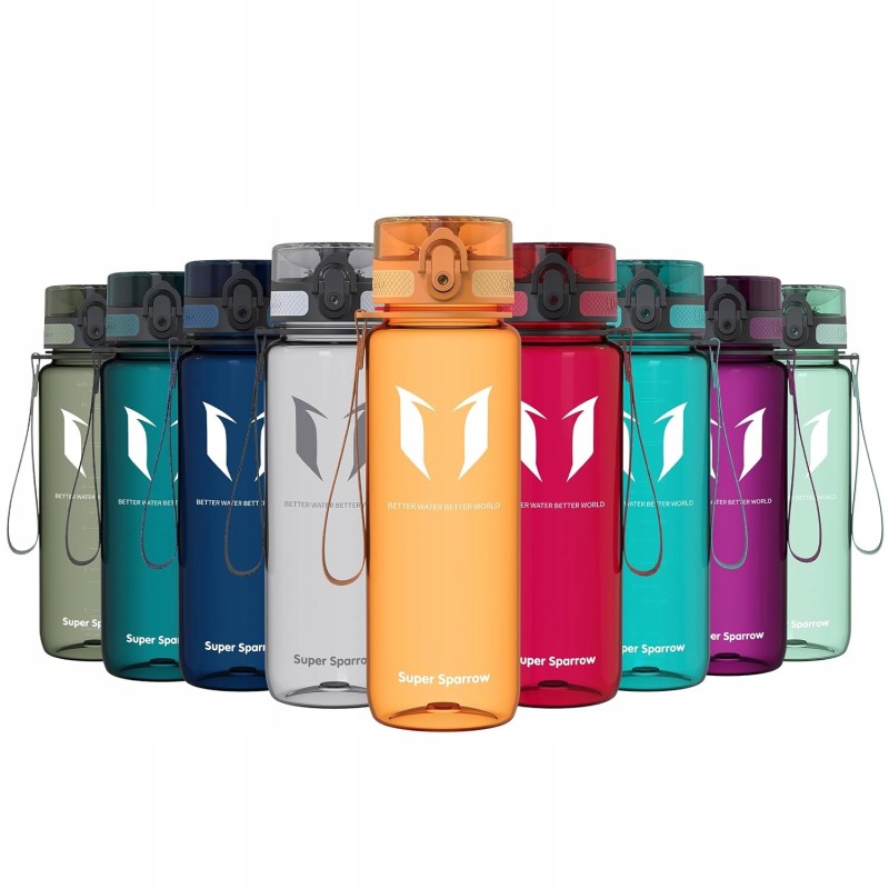 Outlet Super Sparrow Butelka Tritan 750ml BPA-free Pomarańczowa do sportu
