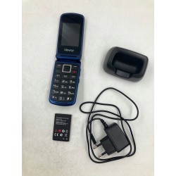 Outlet Telefon komórkowy GSM z klapką duże przyciski SOS Niebieski
