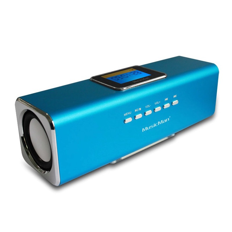 Outlet Music Man Głośnik MP3 Radio FM AUX USB microSD 6W Niebieski