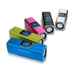Outlet Music Man Głośnik MP3 Radio FM AUX USB microSD 6W Niebieski