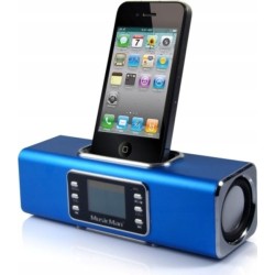 Outlet Music Man Głośnik MP3 Radio FM AUX USB microSD 6W Niebieski