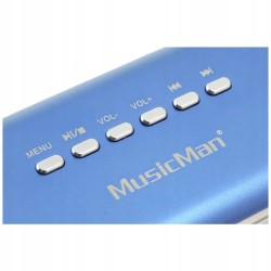 Outlet Music Man Głośnik MP3 Radio FM AUX USB microSD 6W Niebieski