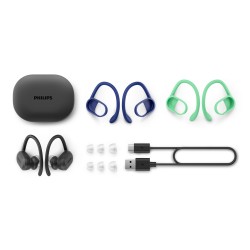 USZKODZONY Słuchawki bezprzewodowe dokanałowe Philips TAA7306BK BT Czarne