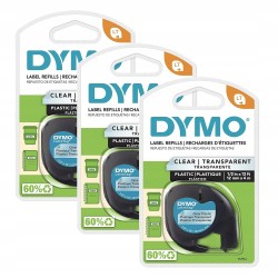 Outlet Przezroczyste taśmy etykiet LetraTag DYMO LT 1,27 cm x 4,3 m 3 szt.