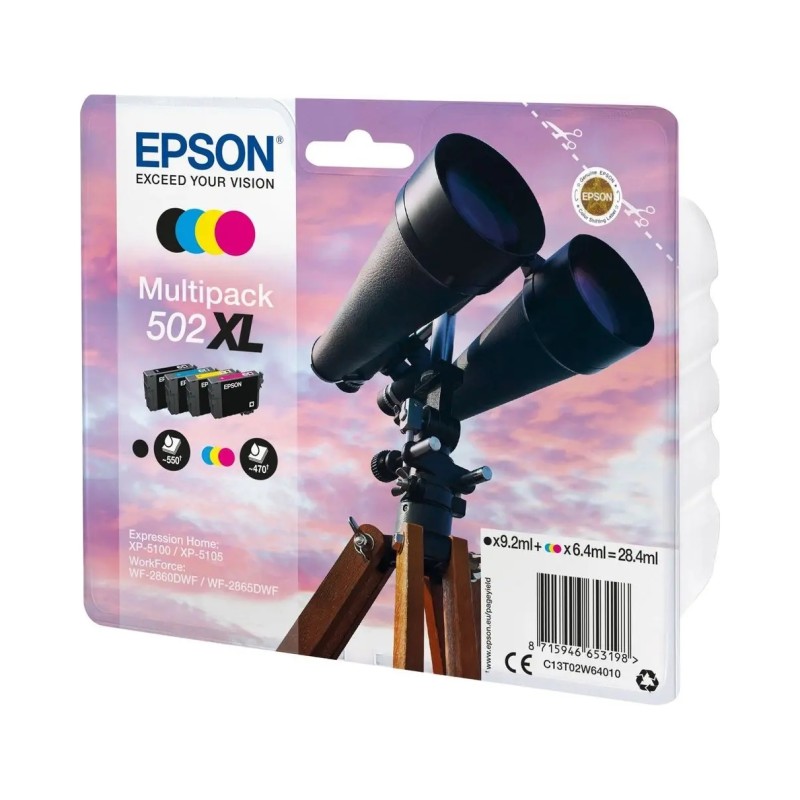 Outlet Orginalny Tusz Epson 502XL CMYK Zestaw Szt.4
