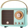 Outlet Głośnik Bluetooth Retro Radio Hi-Fi Przenośny Niebieski
