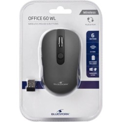 Outlet Myszka Bezprzewodowa Bluestork z adapterem USB 2,4 GHz Szary