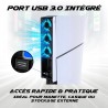 Outlet Wentylator chłodzący LED AKUMA Cyber W02 do PS5 Slim USB 3.0 Biały