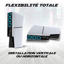 Outlet Wentylator chłodzący LED AKUMA Cyber W02 do PS5 Slim USB 3.0 Biały