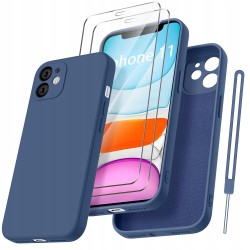 Outlet Qasyfanc Etui ochronne do iPhone 11 + 2 szkła hartowane Matowy