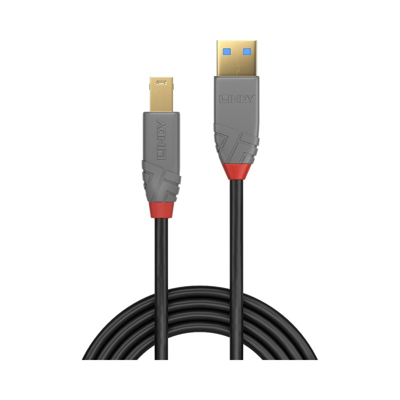 Outlet Lindy kabel przewód USB 3.2 USB A - USB B 5 Gb/s 5m Czarny