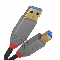 Outlet Lindy kabel przewód USB 3.2 USB A - USB B 5 Gb/s 5m Czarny