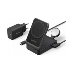 Outlet Składana ładowarka indukcyjna Anker MagGo 3w1 15W Apple Czarny