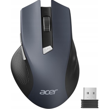 Outlet Acer Mysz Bezprzewodowa Ergonomiczna 1600 DPI 2,4 GHz Szara