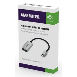 Outlet Przejściówka Marmitek USB-C wtyk na HDMI gniazdo 4K60 HDR Szary