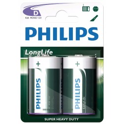 Outlet Bateria cynkowo-węglowa Philips D (R20) 2 szt.