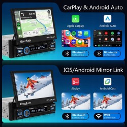 Outlet Radio samochodowe 7" 1 DIN Hodozzy z dotykowym Carplay i Bluetooth