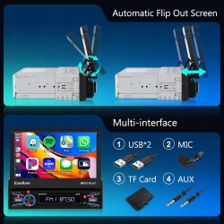 Outlet Radio samochodowe 7" 1 DIN Hodozzy z dotykowym Carplay i Bluetooth